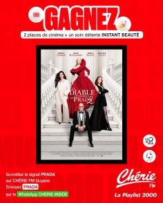 Chérie FM Guyane vous offre vos places pour “Le Diable s’habille en Prada 2”