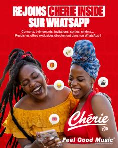 ✨ CHERIE INSIDE : le nouveau WhatsApp privé de Chérie FM Guyane pour ne plus rien manquer