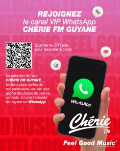 Chérie FM Guyane lance son CANAL VIP WHATSAPP